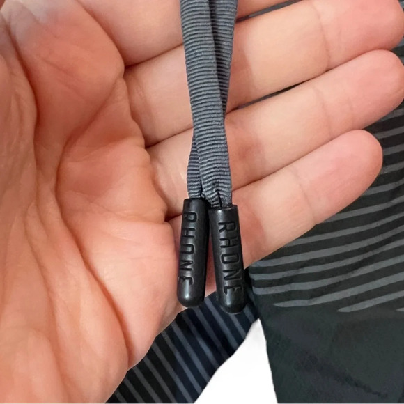 Rhone Men’s Bathing Suit Trunks Gray and Red Shorts Unlined Size 38 - Picture 6 of 8